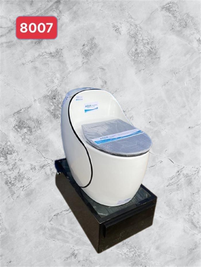 Bồn vệ sinh hình trứng chỉ đen 
