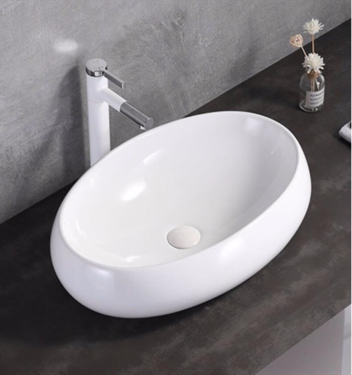Valabo (chậu để bàn ) men sứ hình oval 